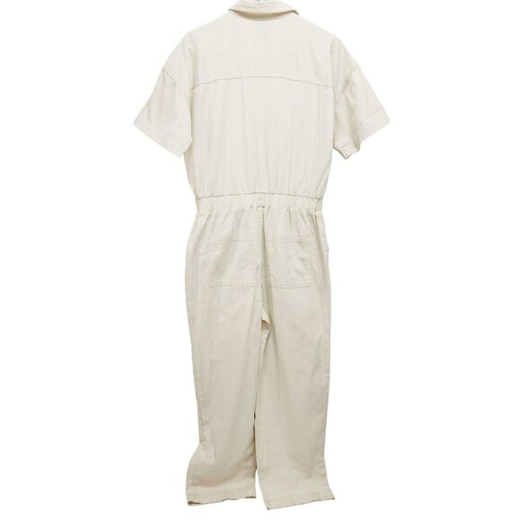 Universal Thread Womens Beige Utility Jumpsuit Overalls Short Sleeves  Size 8 - Picture 2 of 13